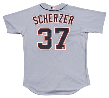 2012 Max Scherzer Game Used Detroit Tigers Road Jersey Used on 07/25/12 (MLB Authenticated)